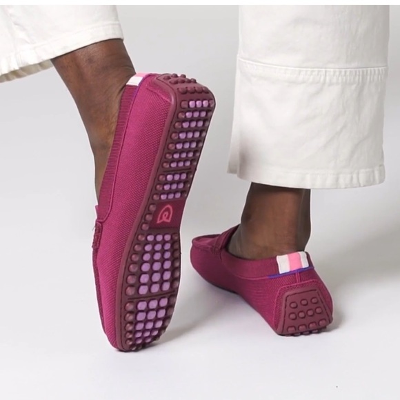 Rothys The Driver flats loafer in Raspberry